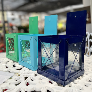 Farol de chapa decorativo