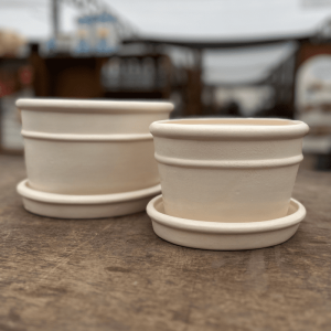 Macetero oval con plato