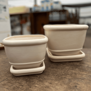 Macetero francés con plato