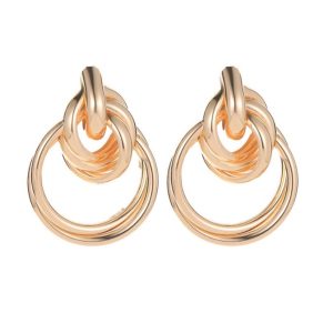 Aretes Aros Dorados
