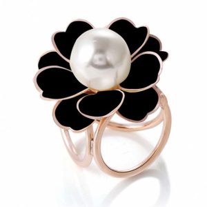 Accesorio de Bufanda Flor Negra