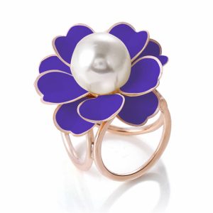 Accesorio de Bufanda Flor Morada