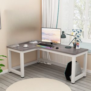 Escritorio De Esquina Con Estante Melamina Izquierdo