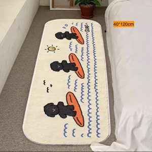 Alfombra blanco perro surf 40x120cm