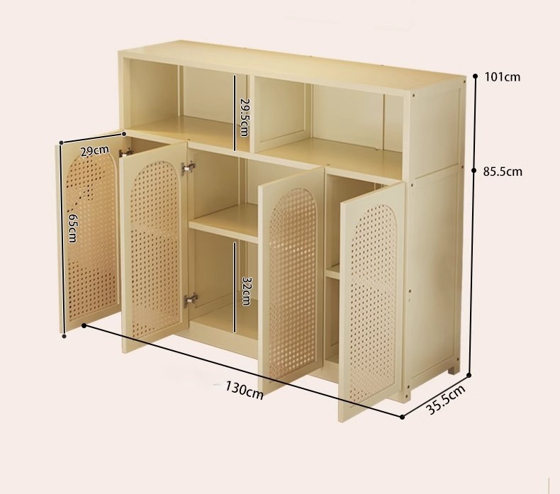 Alacena Bambú puertas plastico 95cm