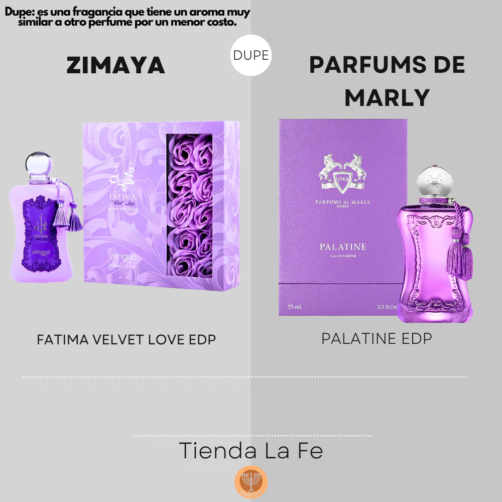 ZIMAYA FATIMA VELVET LOVE EDP 100ML (M) (DUPE PARFUMS DE MARLY PALATINE EDP)