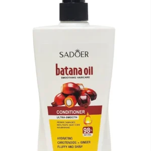 ACONDICIONADOR PARA EL CABELLO DE ACEITE DE BATANA, CAROTENOIDES Y JENGIBRE, HIDRATA, DA BRILLO, SUAVIDAD, REPARA EL CABELLO DAÑADO SADOER BOTANA OIL 400ML
