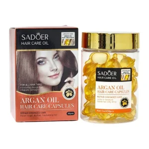 AMPOLLAS PARA EL CABELLO EN CAPSULAS LISO DE ACEITE DE ARGAN, REFRESCANTE Y GRASA CON TOQUE LIGERO QUE HIDRATA Y REPARA EL CABELLO SECO Y PUNTAS ABIERTAS SADOER 30UNDX1ML