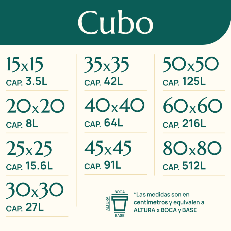 Maceta cubo fibrocemento