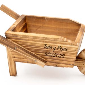 Mini Carretilla Decorativa de Madera