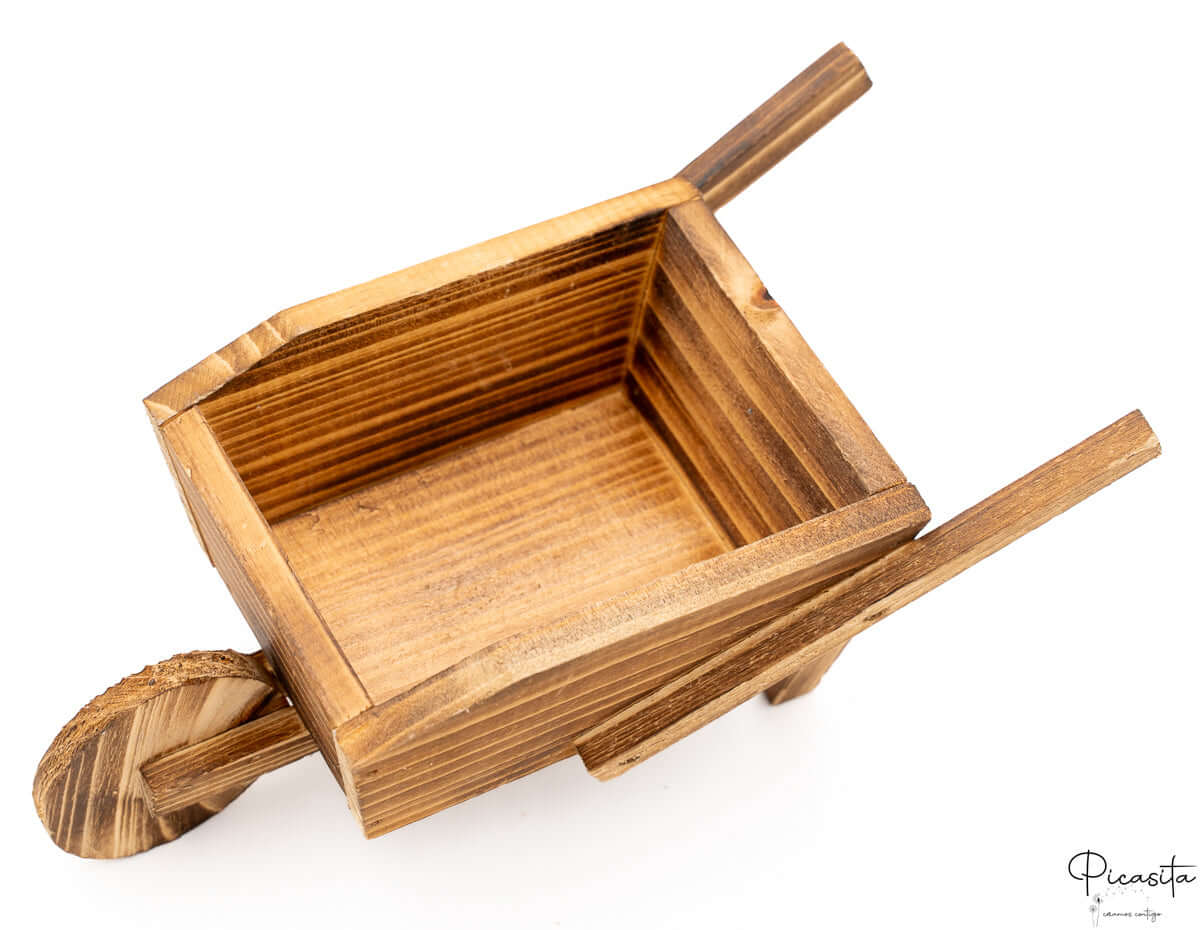 Mini Carretilla Decorativa de Madera